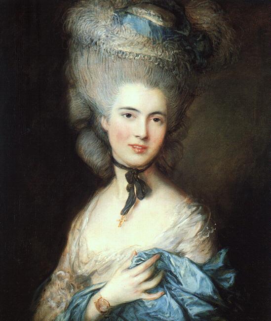 Thomas Gainsborough Portrait of a Lady in Blue 5